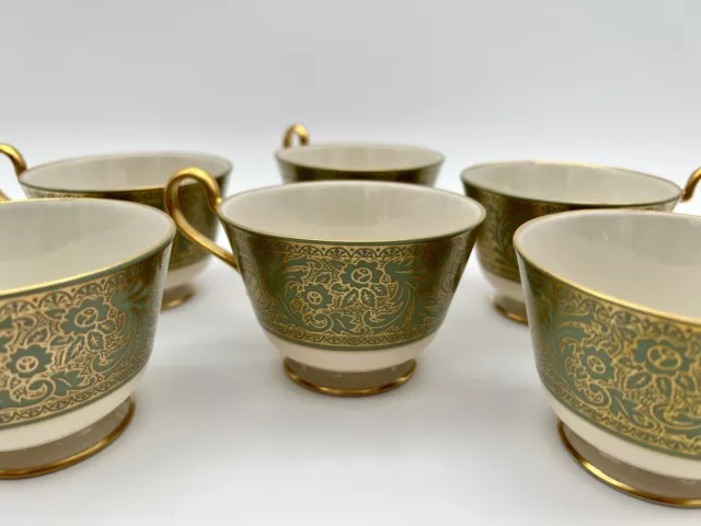 Franciscan Crown Renaissance Masterpiece China Teacups Set Of 6