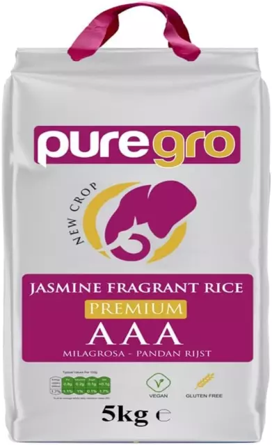 Puregro AAA Premium Jasmine Fragrant Rice 5kg