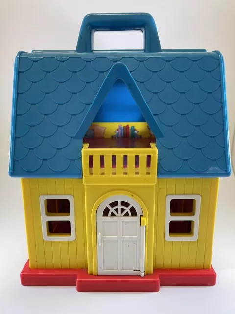 Vintage ILLCO Toy Jim Henson Sesame Street Doll House With Figures