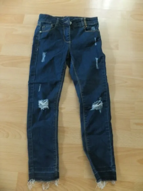 Girls navy blue skinny jeans.  Age 9 years.  From M&Co.