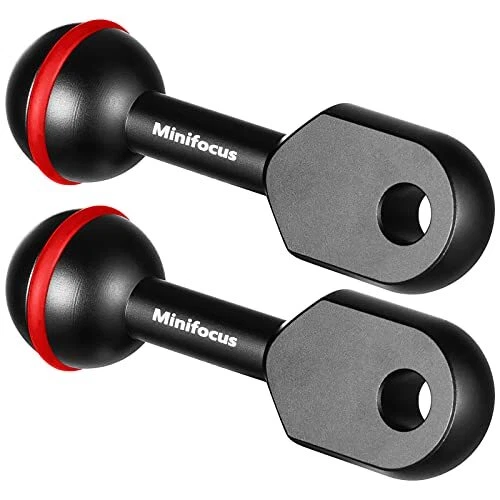 MINIFOCUS 1" Ball to YS Head Clip Arm 2PCS 3.35"/8.5cm Aluminum Alloy YS Head...
