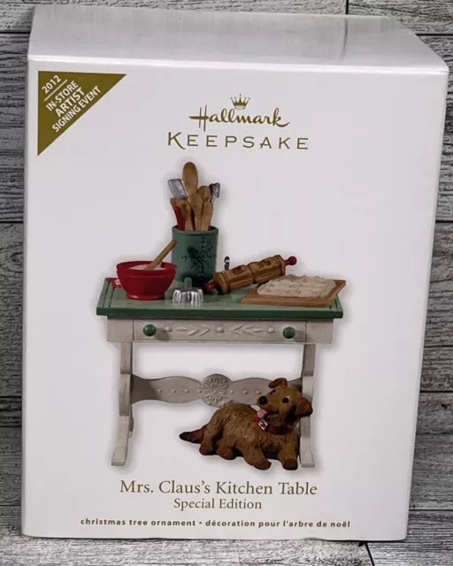 Hallmark 2012 Mrs. Claus's Kitchen Table Keepsake Artist Piece NIB