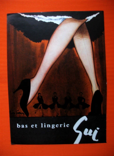 Publicite De Presse Gui Bas Et Lingerie Illustration Pierre Simon Ad 1955