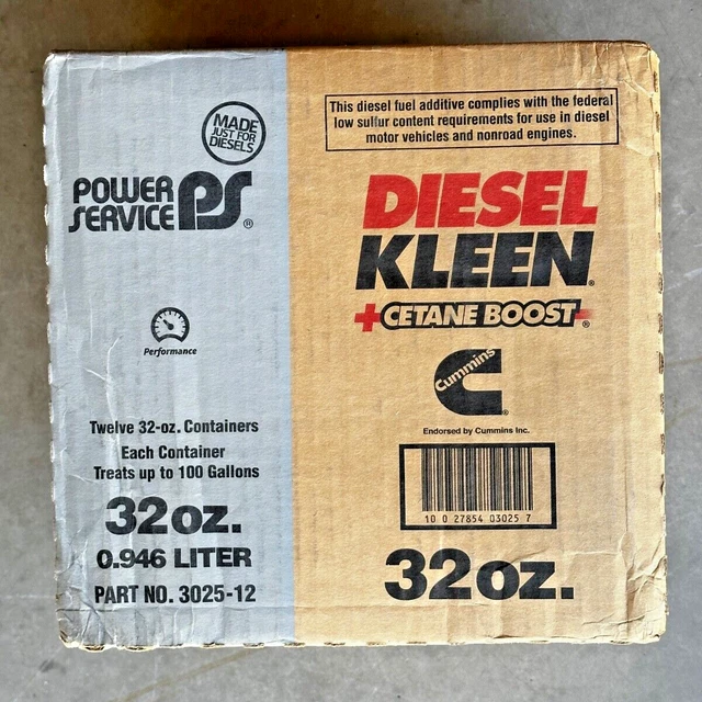 Power Service Diesel Kleen + Cetane Boost 3025-12, 32 oz Bottle - Case of 12