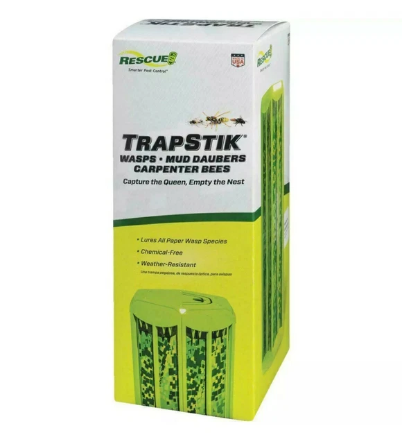 RESCUE TRAPSTIK WASPS Mud Daubers Carpenter Bees TRAP Weather Resistant