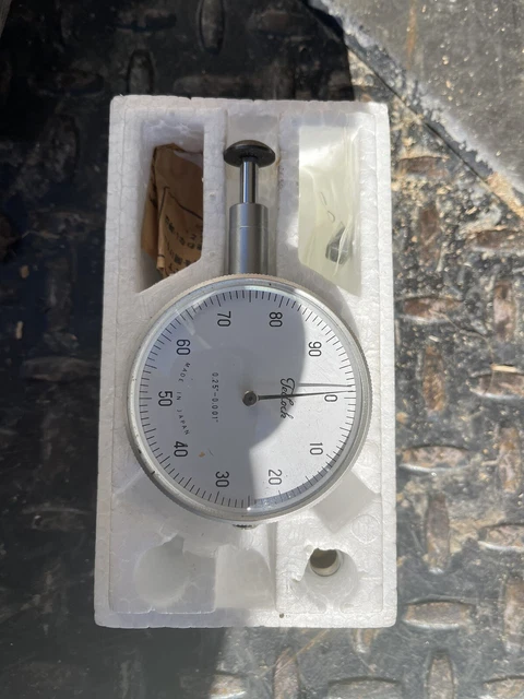 0-2" Dial Indicator For Lathe Work - .001" Graduations, Lug Back, 2-1/4" Face