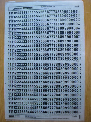 1 x letragraphica Maiuscole & NUM Burlington foglio 72pt 17.0mm PR207 P 