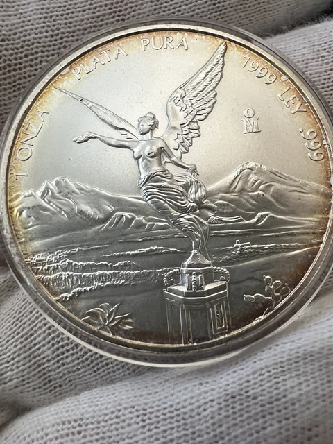 Silver 1999 Libertad 1oz 95000 Minted Rare Date Mexico Mexican .999