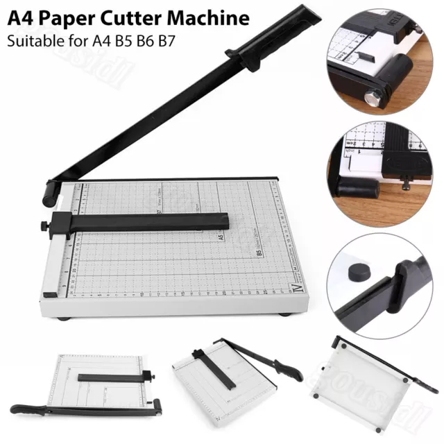 Heavy Duty A4 Photo Paper Cutter Guillotine Trimmer Machine Ruler Home Office