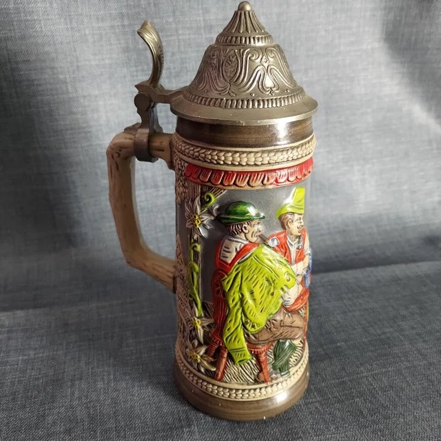VINTAGE GERZ GERMAN beer stein 'Der Trunk Sei Klar, Dein Lieb Sei Rar