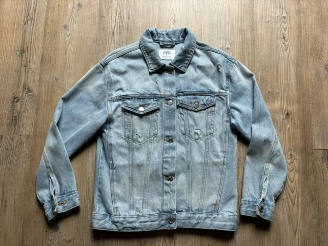 Zara Denim Veste Jean Bleue 13 14 Ans 164 Cm