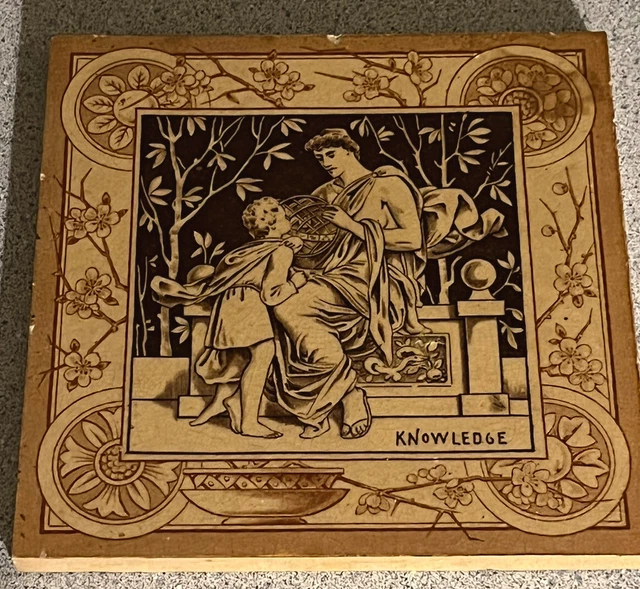 Antique Brown Transfer Printed Tile trivet