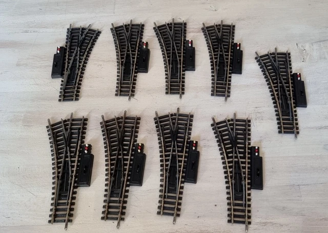 Lot De 5 Boîtes D'aiguillages Jouef échelle N - Électrique Et à Main - Neuf Pour Réseau Miniature