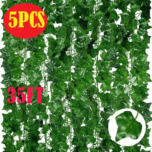 5x Artificial Hanging Plant Fake Vine Ivy Leaf Greenery Garland Xmas Party Decor