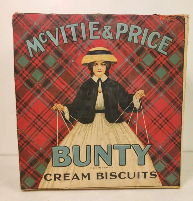 McVitie & Price Bunty Cream Biscuits paper Box, great Graphics!