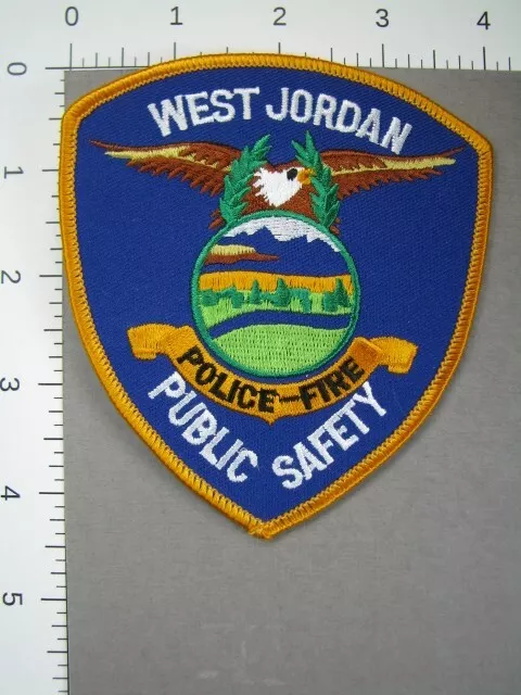 713 Utah WEST JORDAN PUBLIC SAFETY  POLICE - FIRE Patch - Salt Lake County