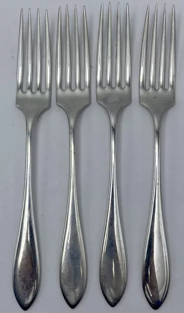 Antique Towle Lafayette Sold By Daniel Low Sterling Silver Lunch Forks Set of 4