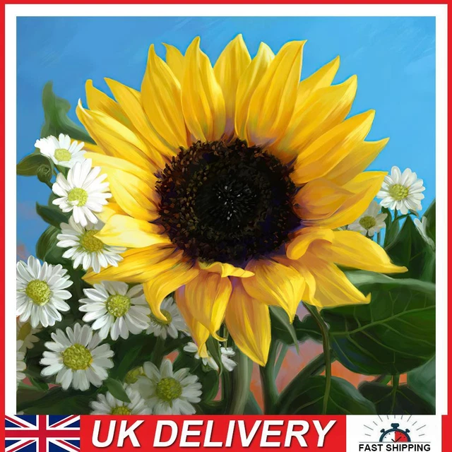Diamond Painting Sunflower Full Round Drill Picture of Rhinestone DIY Drawing