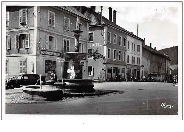 25 . n° 44501 . morteau. hotel des montagnards et rue de la gare. vue generale