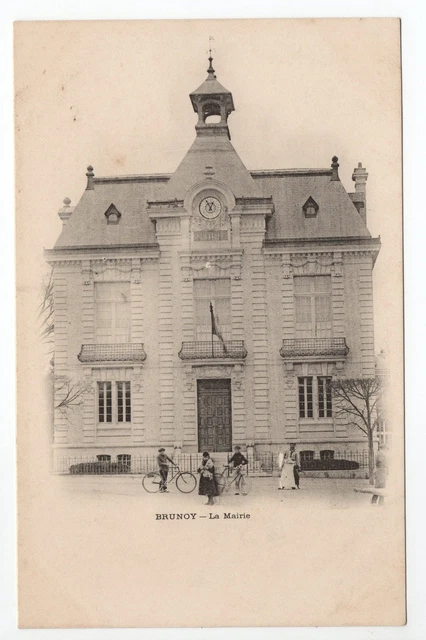 BRUNOY CPA 91 La Mairie Cloud Card 1900