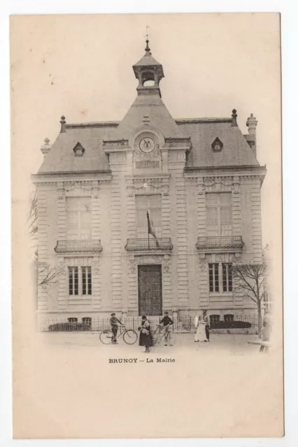 BRUNOY CPA 91 la mairie carte nuage 1900