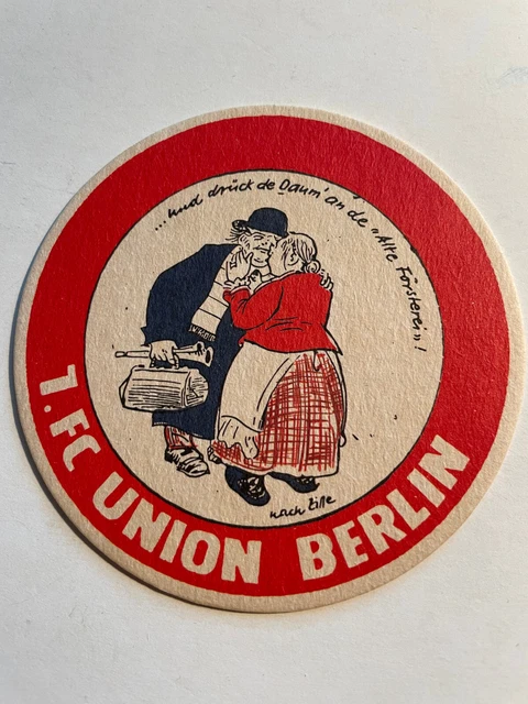Fußball, DDR-Oberliga, Bierdeckel, 1. FC Union Berlin, über 40 Jahre alt, Zille