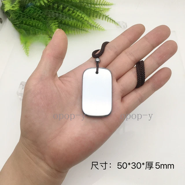 Natural Terahertz Wave Gemstone 无事牌 Amulet Carved Pendant Necklace Healing AAA