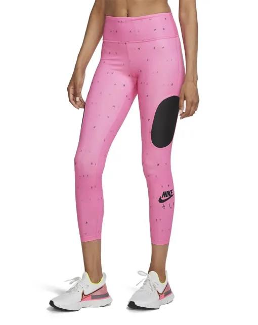 NIKE AIR WOMEN'S 7/8 Running Leggings (Pink) - Small - New ~ CU3095 684  £49.95 - PicClick UK