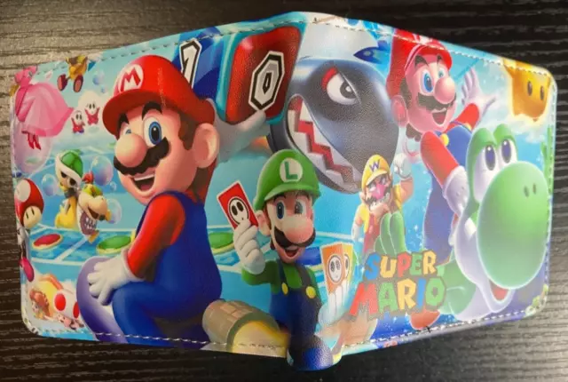 SUPER MARIO YOSHI Wallet With Cash Coin Pocket Credit Card Holder Purse Zip