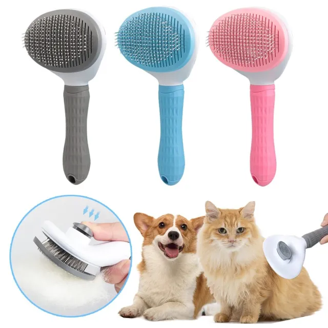 Pet Dog Cat Grooming Comb Brush Massage Deshedding Hair Removal Cleaning