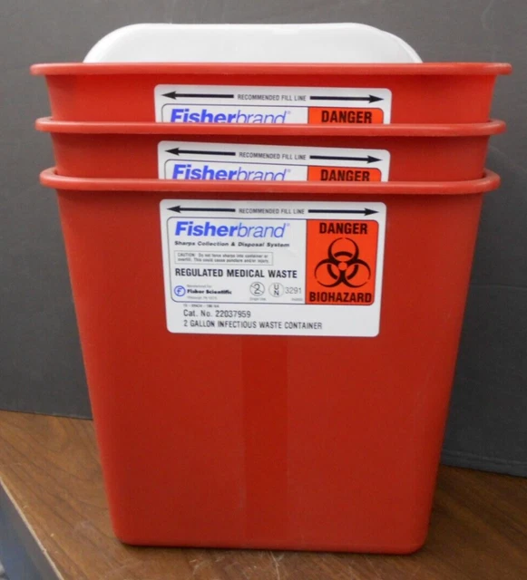 Fisher Brand Cat No 22037959 2 Gallon Infectious Waste Container