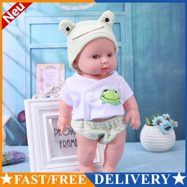 30cm Finished Doll Washable PVC 3D Prop Doll Baby Companion Toys (Green)