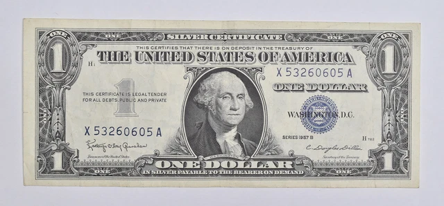 Crisp - 1957-B United States Dollar Currency $1 Silver Certificate *015