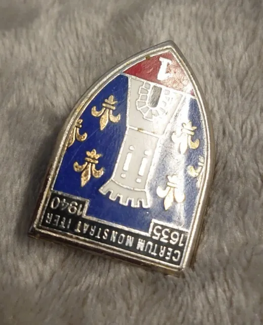 Insigne / pucelle /badge 1er rgt de cuirassiers cavalerie Drago Paris G475 3