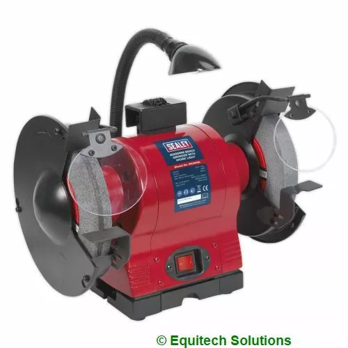 Sealey BG200WL 200mm 8" Bench Grinder Grinding with Work Light 550W 230V