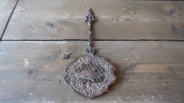 Antique Late 18th Early 19th Century Dutch Amsterdam Sterling Silver Fish Server