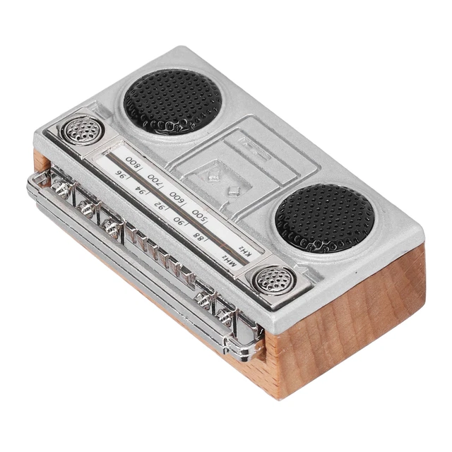 1:12 Scale Dollhouse Radio Children Simulated Miniature Retro Radio Model To Uk