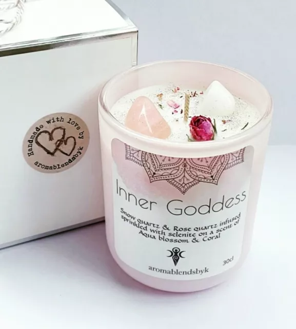 Inner Goddess Crystal Candle