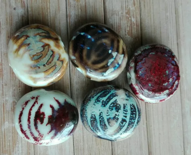 5 Porzellan Keramik Perlen DIY Farb Mix Labyrinth keltisch irisch