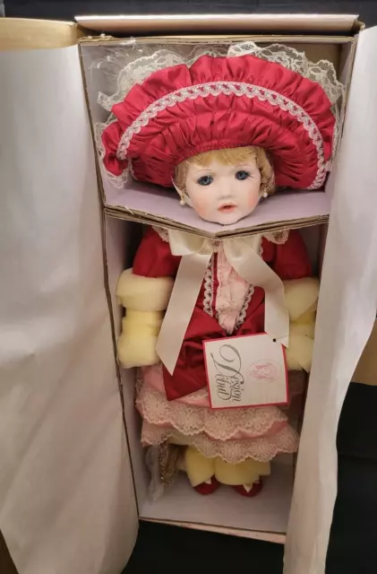 Design Debut Porcelain Doll Gretchen in Original Box & Packaging and COA /1470