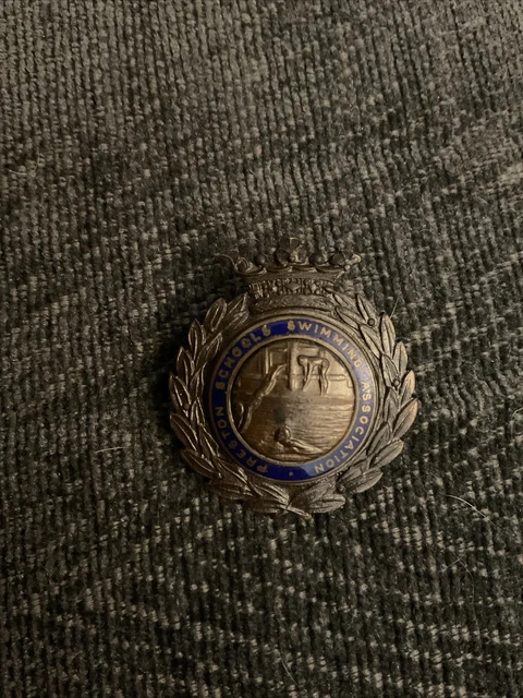 Preston schools swimming association badge medal 1951 junior breast stroke