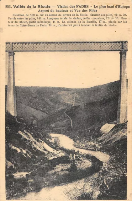 Cpa 63 Vallee De La Sioule Viaduc Des Fades