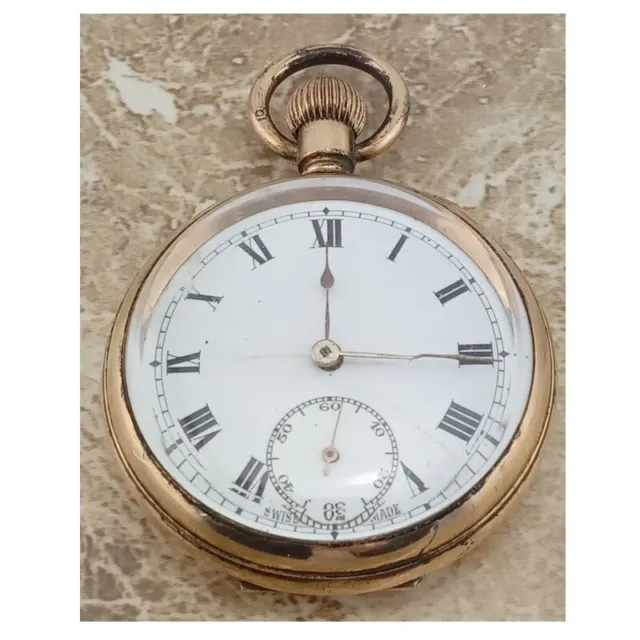 Stunning WW1 Trench  10k Gold-Fill  Swiss Doxa 15-Jewel Pocket Watch 1914