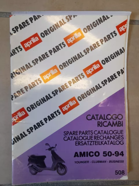 Aprilia Catalogo Ricambi Originale Scooter Amico 50 1994 younger/clubman/busines