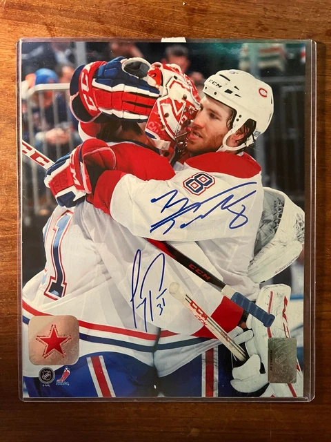 Carey Price & Brandon Prust Dual Signed Montreal Canadiens Celebration 8X10