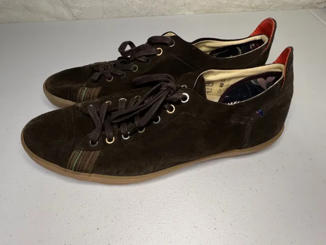 Paul Smith Vestri Suede Leather Lace Up Casual Sneakers Brown Men's US 8/ UK 7