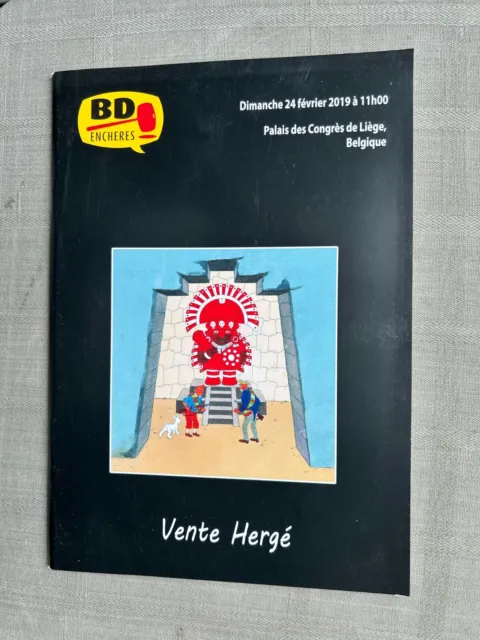 Catalogue Of Sale Bdenchères February 2019 Sale Hergé IN Excellent Condition