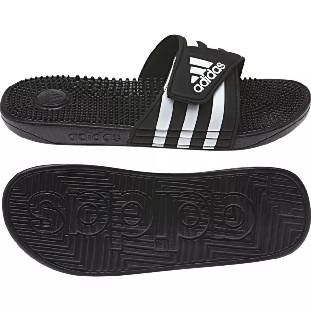 Adidas Adilette Adissage Beach Sandals Slippers Massage Sandal F35580 Black