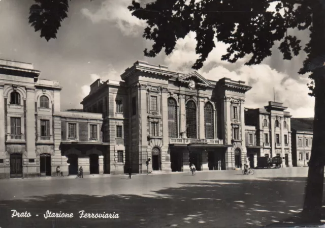 Cartolina Prato Stazione Ferroviaria Viagg.1954