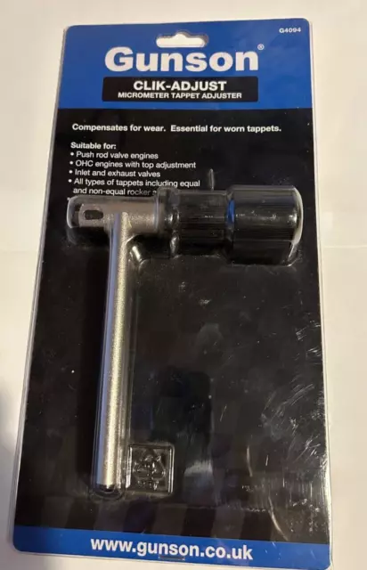 NEW Gunson G4094 Click-Adjust Micrometer Tappet Adjuster Valve Tool